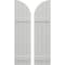Ekena Millwork Americraft 4-Board (2 Batten) Wood Joined Board-n-Batten Shutters w/ Arch Top, ARW101BQ414X77STH, PR ARW101BQ414X77STH - alternate 1